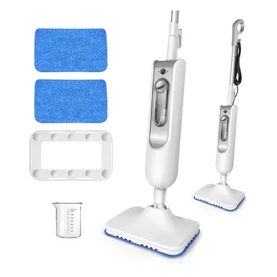 1500W Steam Mop Steam Cleaner Handheld Upright Floor Steamer Second Heat-Up with 400ML Water Tan