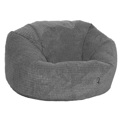 (Giant, Grey) Giant Classic Corduroy Beanbag Delivered Filled (Grey)