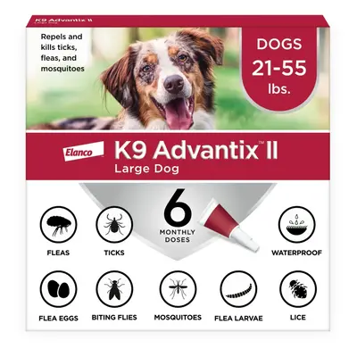 K9 Advantix II Monthly Flea & Tick Prevention for Large Dogs lbs