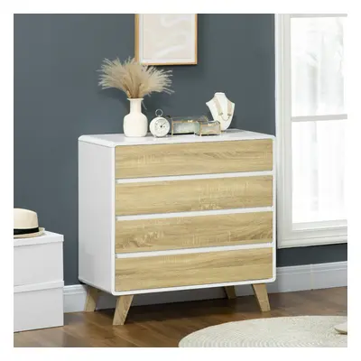 HOMCOM Chest of Drawers, Drawer Storage Cabinet Organiser for Bedroom