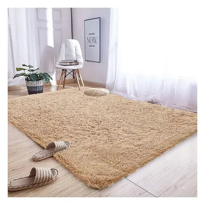 (200 cm x cm (6ft 7" x 9ft 6")-_Extra Large Area Rugs, Beige) Anti-Slip Super Soft Mat Living Ro