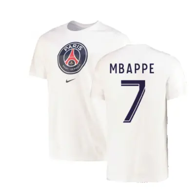 (XXL) PSG Crest Tee (White) (MBAPPE 7)