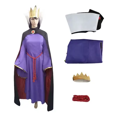 (L) Snow White Evil Queen Dress Outfit Adult Halloween Carnival Cosplay Costumes Set