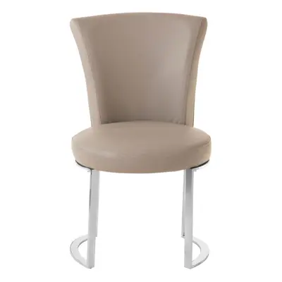 Versatile Greay Faux Leather Dining Chair, Durable Chair For Dinner, Sleek Luxury Chair For Livi