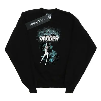 (S, Black) Marvel Mens Cloak And Dagger Shadow Dance Sweatshirt