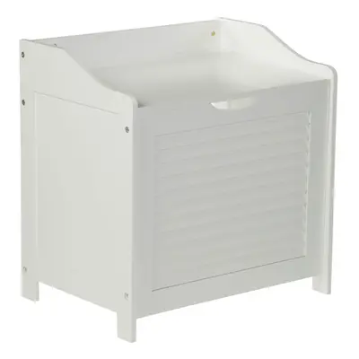 Premier Housewares White Wood Laundry Storage Cabinet