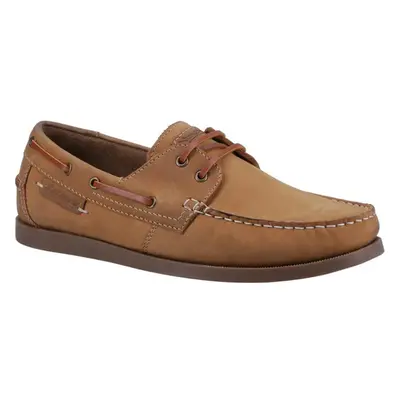 (12 UK, Camel) Cotswold Mens Bartrim Leather Boat Shoes