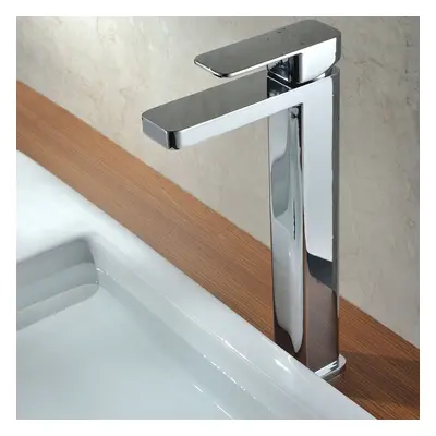 Modern Extended Bathroom Chrome Countertop Basin Sink Mixer Tap