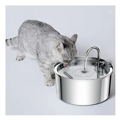 New 2L Pet Water Fountain Stainless Steel Cat Water Dispenser Auto Feeder for Cat Fountain with