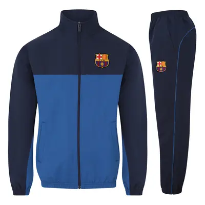 (Reflex Blue, Years) FC Barcelona Official Football Gift Boys Jacket & Pants Tracksuit Set