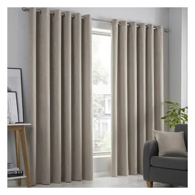 Strata Eyelet Curtains Natural 66" x 90"