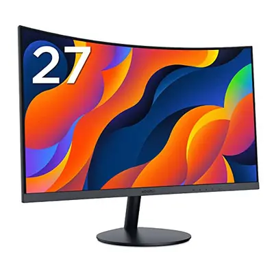 KOORUI 27-Inch Curved Computer Monitor- Full HD 1080P 75Hz Gaming Monitor 1800R LED Monitor HDMI