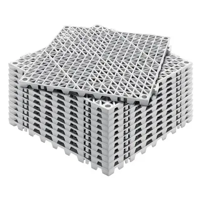 Vevor HZXSJDD1212YBKA1IV0 x in. Interlocking Drainage Floor Tiles, Gray - Pack of