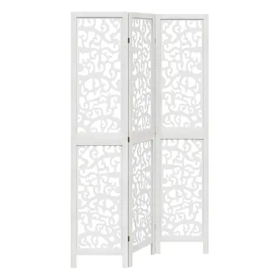 (40 x cm/ piece) vidaXL Room Divider Privacy Screen Room Partition White Solid Wood Paulownia