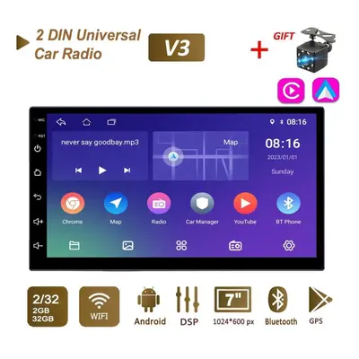 (black, 7Inch) 7/9/10 Inch Din Android Car Radio Multimedia Video Player Universal Stereo Radio 