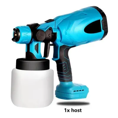 (blue, No Battery No Plug) Electric Spray Gun 800ml High Power Cordless Handheld Electric Paint 