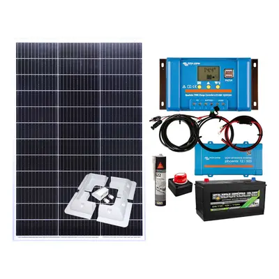 150w Panel Kit USB Charging Controller Batteries Mounts Inverter Enduroline Battery Cables Brack