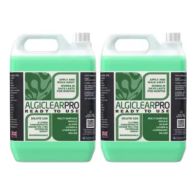 Algiclear Pro The Professional Green Algae Remover, Patio Cleaner Fluid for Decking Cleaner, Dri