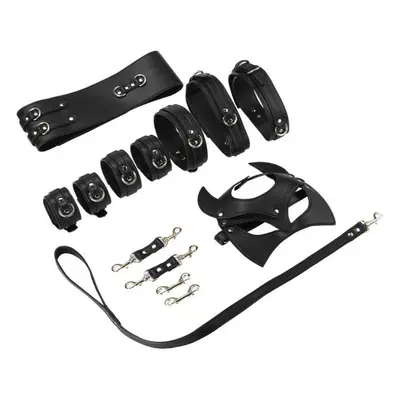 (black, 1Set) Bdsm Sex Toys For Adult Game Leather Erotic Sex Kits Bondage Handcuffs Sex Game Wh