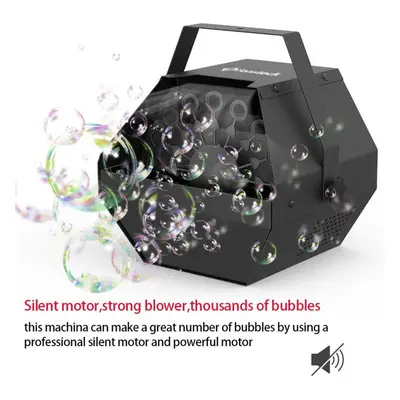 (EU plug With Remote) Professional Party Bubble Machine With Upgraded Quiet Motor Portable Handl