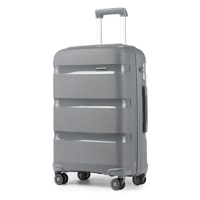 (28 inch) 1or Piece PP Hard Shell Travel Trolley Spinner Wheels Lightweight Check in Luggage wit