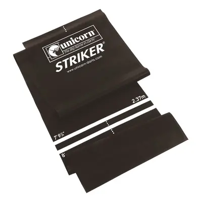 Darts Mat | Striker | Lightweight EVA Polymer | International & Foot Throwing Lines, Black/White