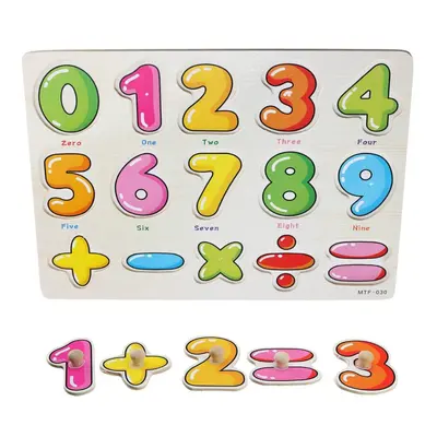 () Colorful Wooden Alphabet/Math/Number Jigsaw Puzzle Toy Intelligence Early Education Toys