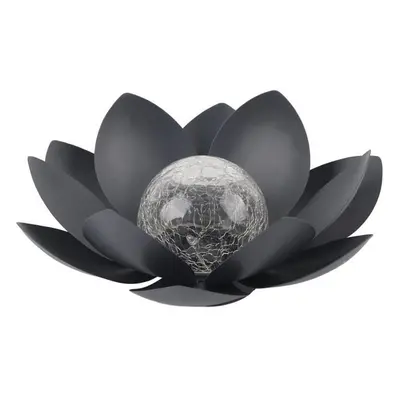 Lotus Solar Lights, Solar Lights Outdoor Garden Decor Crackle Globe Glass Flower Ip55 Waterproof