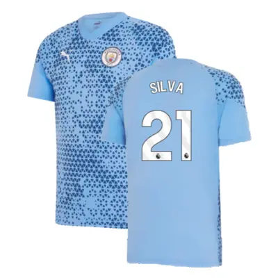 (M) Man City Training Jersey (Light Blue) (SILVA 21)