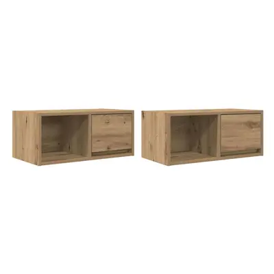 (artisan oak, pcs/ cm) vidaXL TV Cabinet Sonoma Oak 80x31x25.5 cm Engineered Wood TV bench