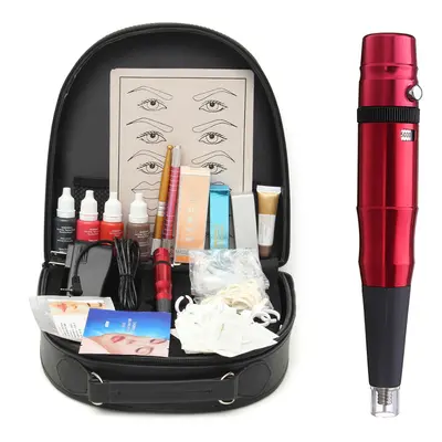 Professional Complete Eyebrow Lips Tattoo Machine Kits Permanent Makeup Set