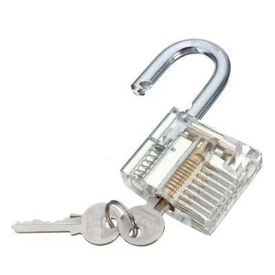 Transparent Cutaway Inside View Of Practice Padlock Lock Locksmith Trainer Skill Pick with Two K