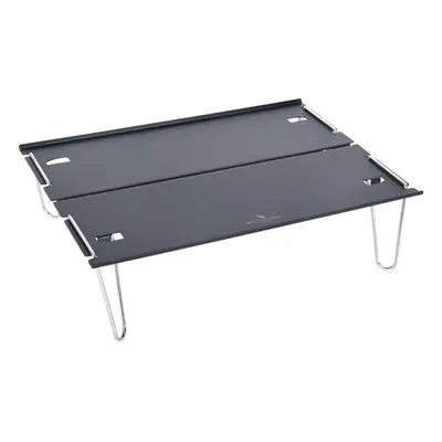 (Black) Camping Table Lightweight Hard-Topped Folding Table Aluminium Alloy Mini Table with Carr