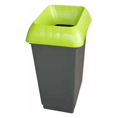 (Lime) Litre Recycling Bin With Coloured Lid