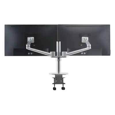 (Dual Monitors, Dual Monitors - Silver) Adjustable Aluminum Universal Full Motion Desk Mount Sta