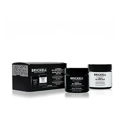 Brickell Men's Day and Night Anti Aging Cream Routine, Natural and Organic, Scented