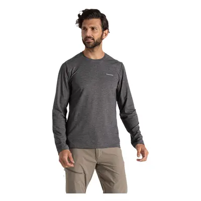 (XXL, Black Pepper Marl) Craghoppers Mens Abel Nosilife Long-Sleeved T-Shirt