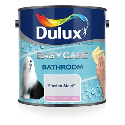 Dulux Easycare Bathroom Plus Soft Sheen Paint, Frosted Steel, 2.5 Litre