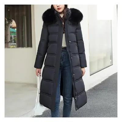 (black, XL) Parka Women Women&apos;s Winter Coats New Winter Jacket In Heavy Hair Long Cultivate