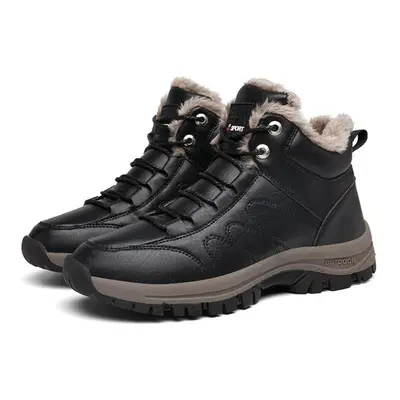 (black, 40) Autumn /winter Large Men&apos;s Shoes Leather Upper Outdoor Sports Mountaineering Sh