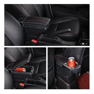 (black,red) For Peugeot For Peugeot Car Armrest Box Retrofit Parts Interior Details Storage Acce