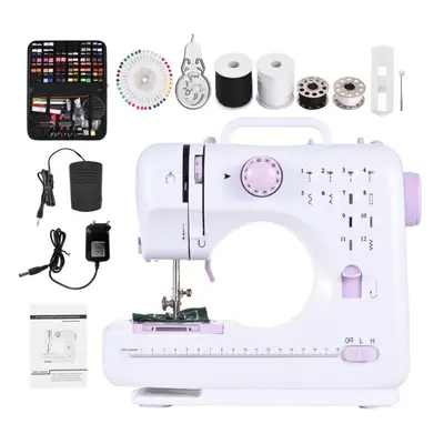 (EU Plug) High-end Multifunctional Household Sewing Machine Adjustable 2-speed Stitches Foot Ped