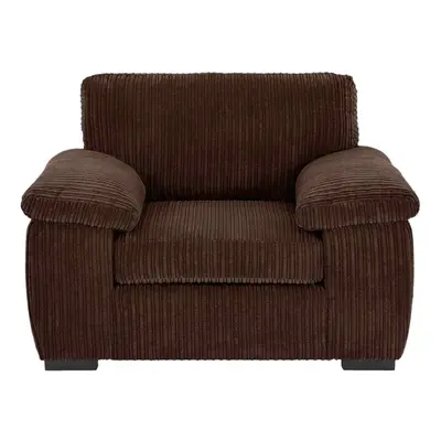 (Arm Chair, Brown) Jumbo Cord Amalfi Sofa in Soft Cord Fabric