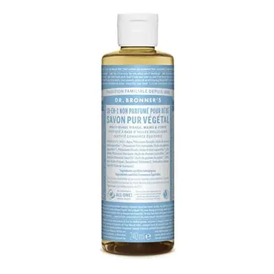 Dr. Bronner's Organic Baby Unscented Pure-Castile Liquid Soap, ml