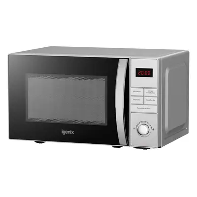 Igenix IGM0821SS Digital Microwave, Stainless Steel Power Levels And Defrost Function, Minute Ti