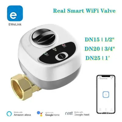 (DN20) Ewelink App Wifi Smart Valve Dn15 /dn20 /dn25 Smart Water / Gas Shutoff Automated Ball Va