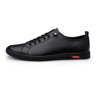 (black, 44) Spring New Casual Shoes Men&apos;s Board Shoes Trend Breathable Shoes Leather Cool S