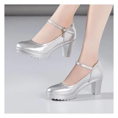 (silver, 37) Heels Platform Shoes Women Pumps High Heel Spring Wedding Shoes Ladies Office Shoe