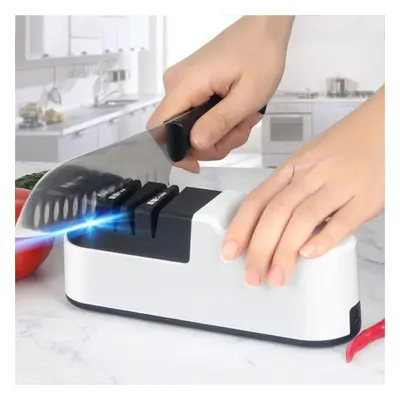 (as the picture) Electric Knife Sharpener Automatic Adjustable Usb Rechargable Kitchen Knives Sc