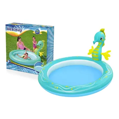 188cm Inflatable Pool Playground with Seahorse Fountain Fun